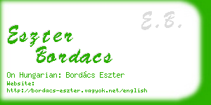 eszter bordacs business card